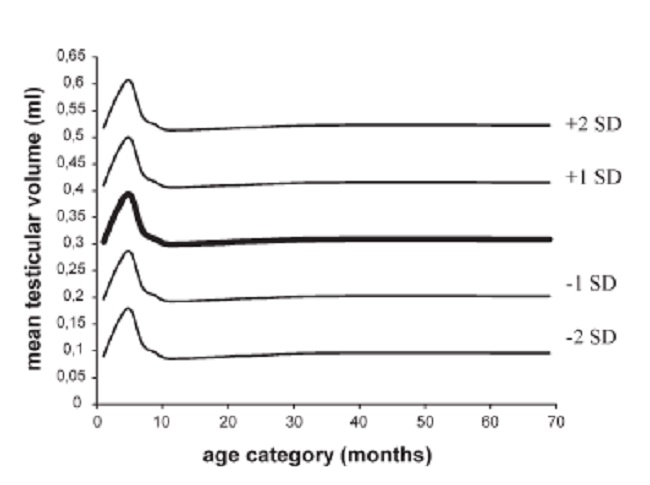 VOLUME TESTICULAR - 0 A 6 MESES DE IDADE